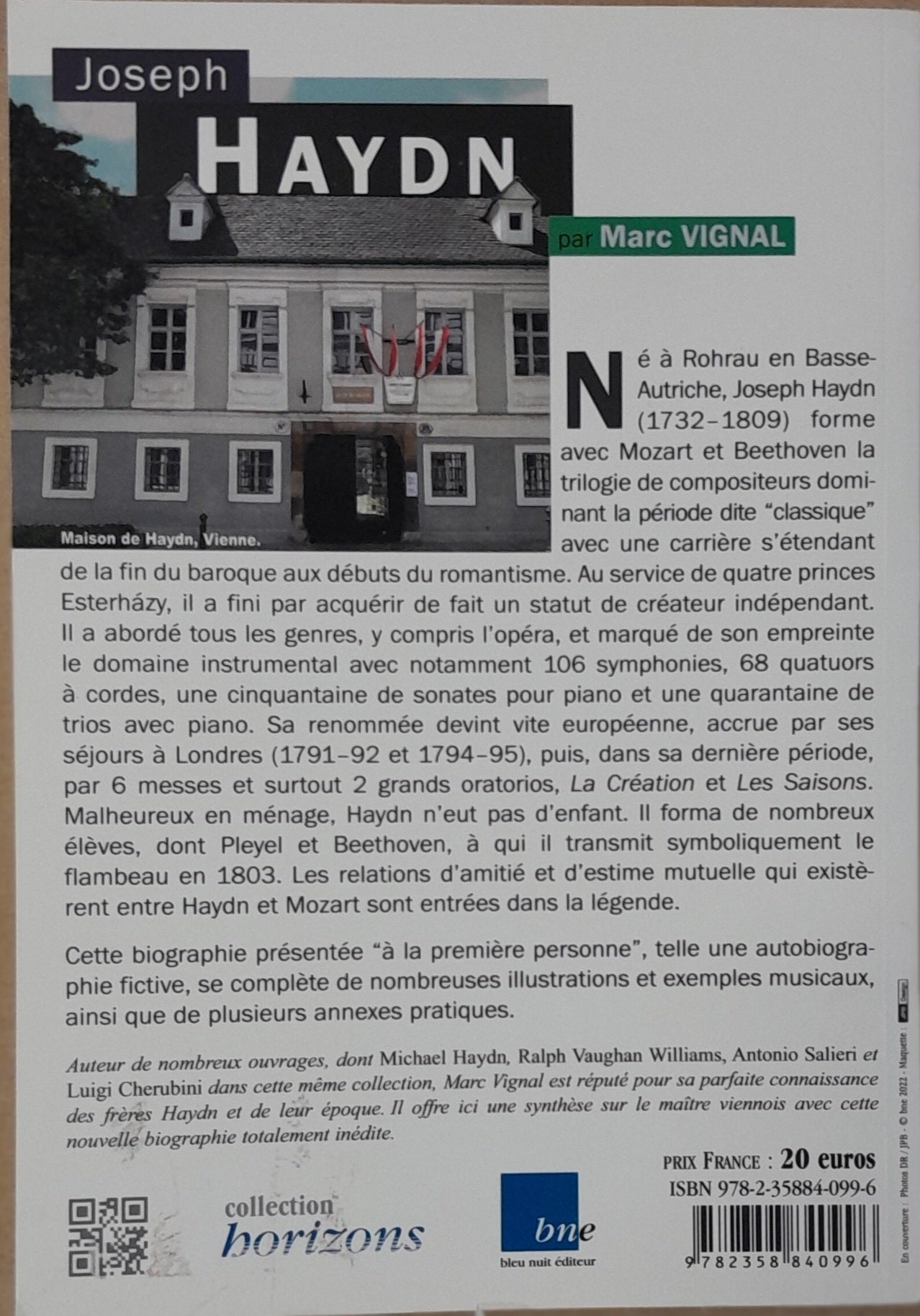 Joseph Haydn livre de Marc Vignal