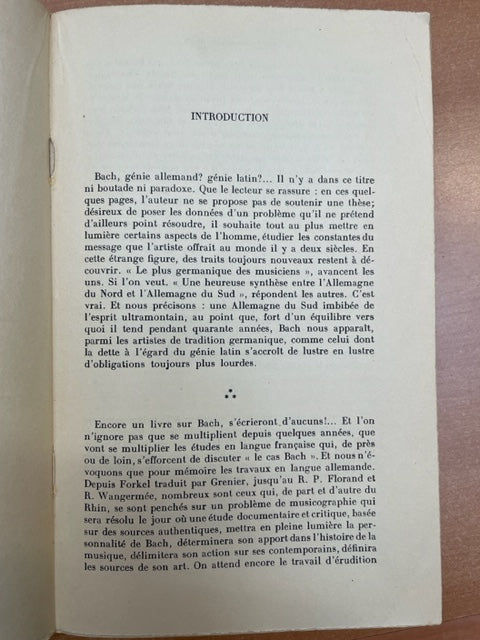 Jean-Sébastien Bach livre de Norbert Dufourcq