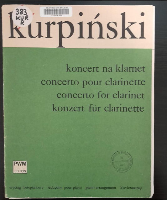 Karol Kurpinski Concerto pour clarinette et piano