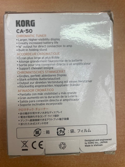 Accordeur chromatique KORG CA-50-3000 partitions, livres et vinyles d'occasion en vente sur notre site internet gastonmusicclub.fr Gaston Music Store