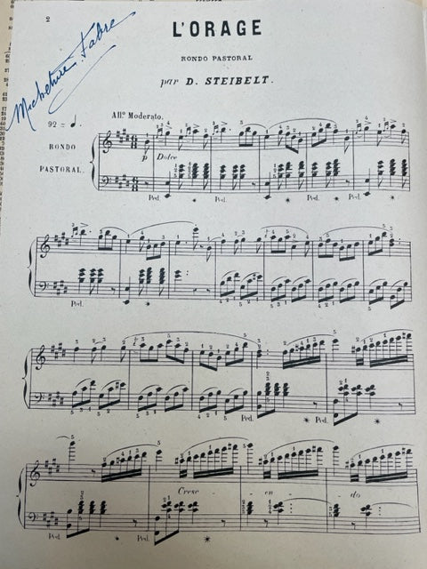 Steibelt L'orage, rondo pastoral partition piano