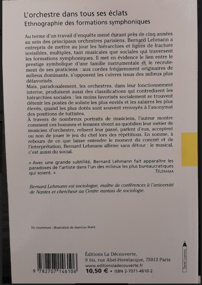 L'orchestre dans tous ses éclats Livre de Bernard Lehmann