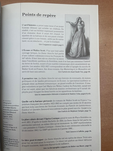 Boieldieu La Dame blanche - Revue Avant-scène opéra n°176-3000 partitions, livres et vinyles d'occasion en vente sur notre site internet gastonmusicclub.fr Gaston Music Store