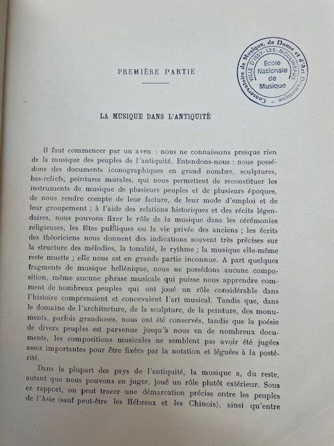 Histoire de la musique des origines à la fin du XIVe siècle livre de Jean Théodore Gérold-3000 partitions, livres et vinyles d'occasion en vente sur notre site internet gastonmusicclub.fr Gaston Music Store