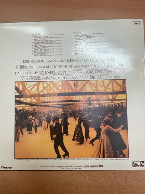 Vinyle David Mansfield La Porte du paradis- Heaven's Gate: Bande originale du film