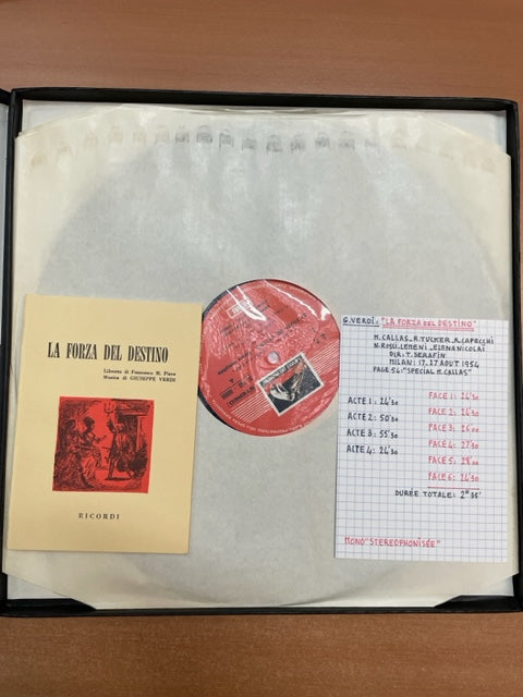 Vinyle Verdi Giuseppe La Forza del destino (3 disques + livret)- 3000 partitions, livres et vinyles d'occasion en vente sur notre site internet gastonmusicclub.fr Gaston Music Store