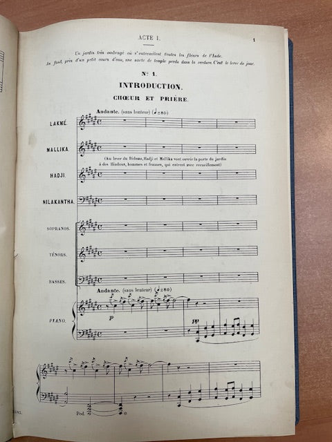 Léo Delibes Lakmé, opéra en 3 actes réduction piano-3000 partitions, livres et vinyles d'occasion en vente sur notre site internet gastonmusicclub.fr Gaston Music Store
