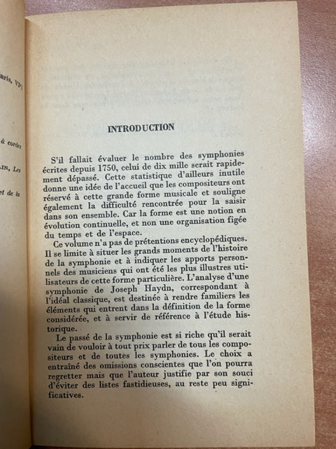 La symphonie livre de Rémy Jacobs- 3000 partitions, livres et vinyles d'occasion en vente sur notre site internet gastonmusicclub.fr Gaston Music Store