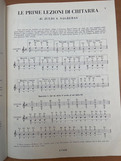 Julio Sagreras Le prime lezioni di Chitarra-3000 partitions, livres et vinyles d'occasion en vente sur notre site internet gastonmusicclub.fr Gaston Music Store