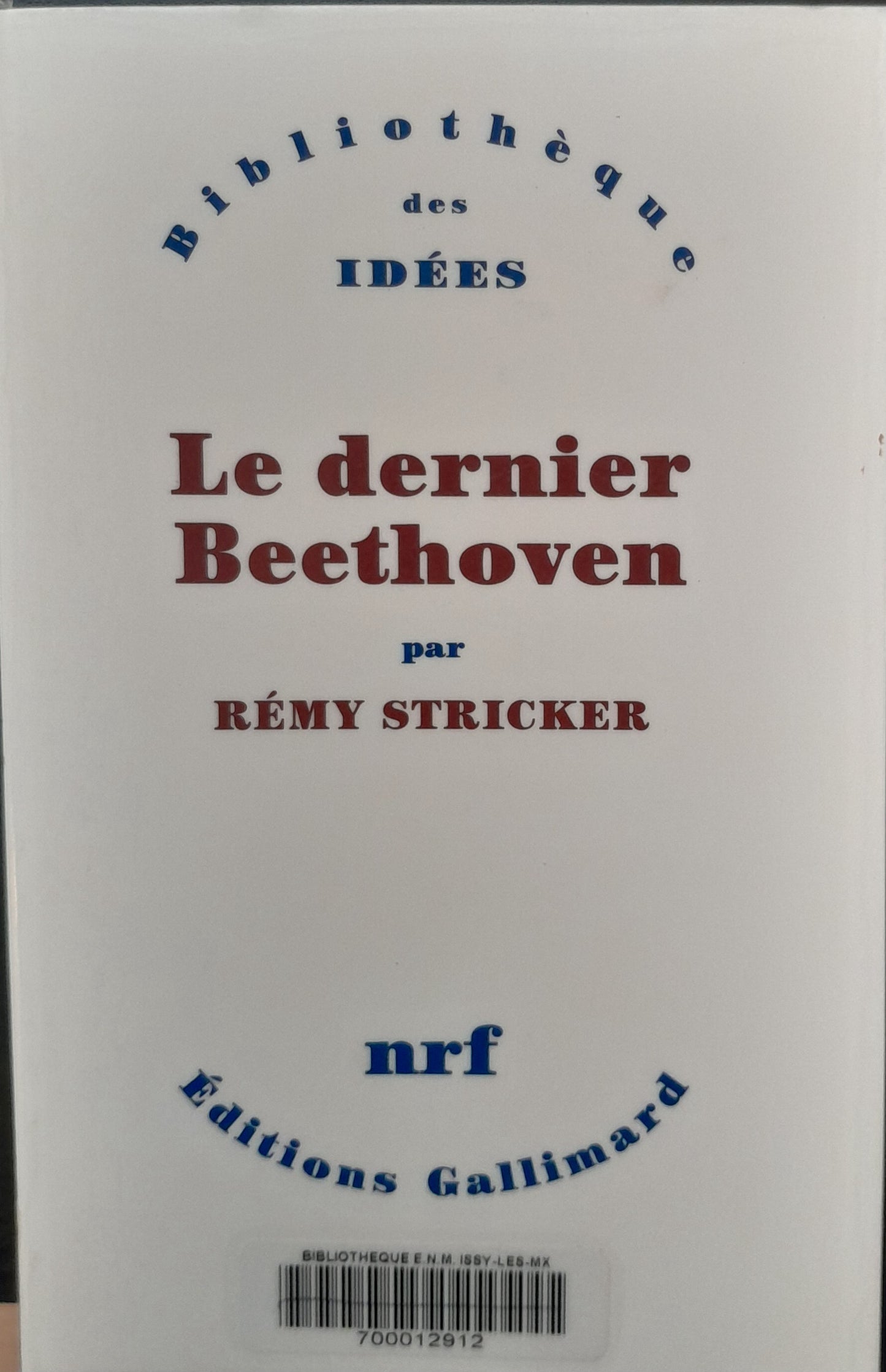Le dernier Beethoven Livre de Rémy Stricker