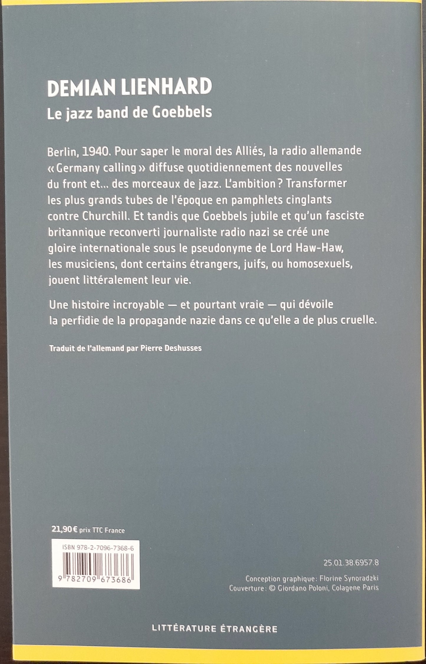 Le jazz band de Goebbels livre de Demian Lienhard