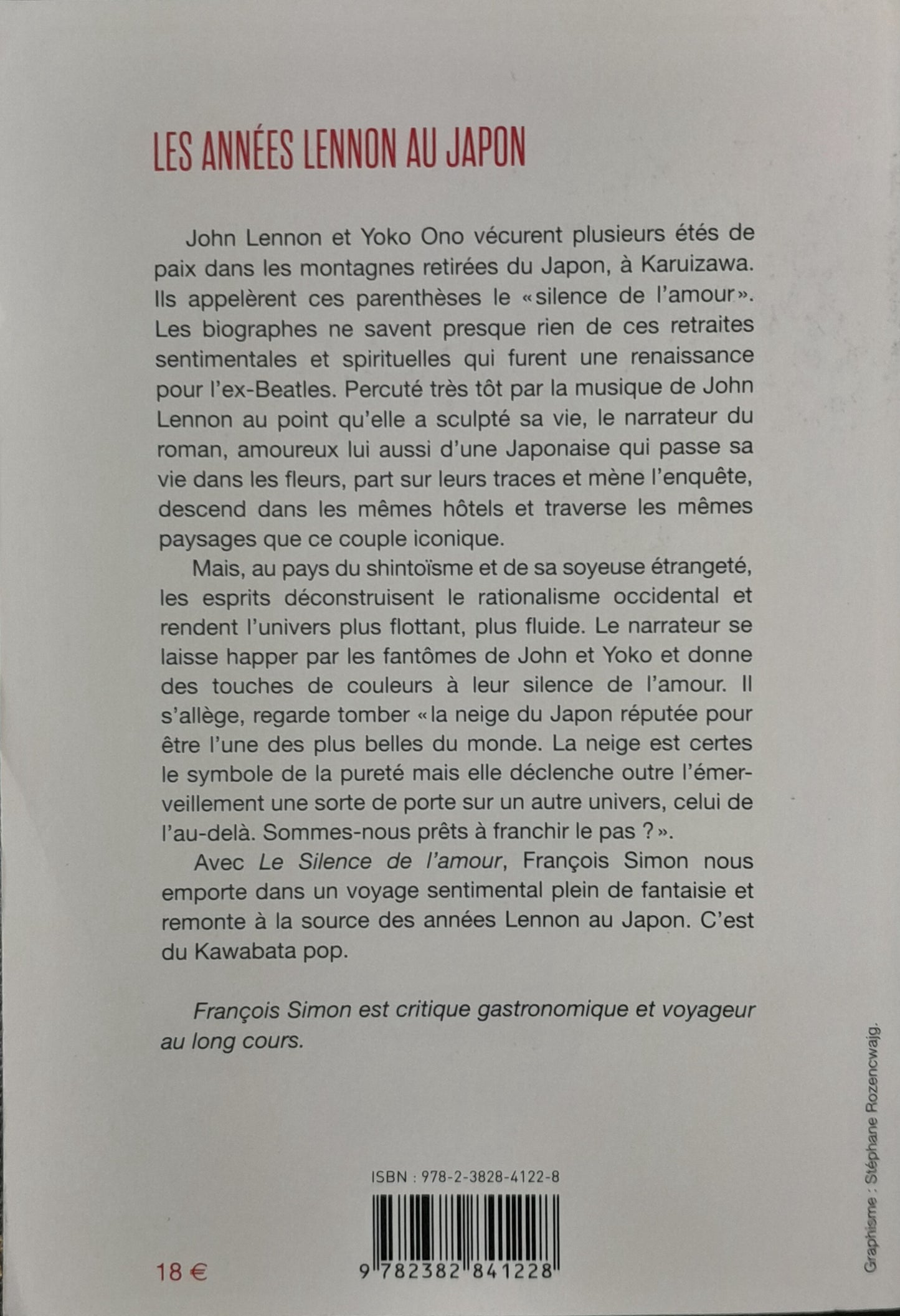 Le silence de l'amour - Les années Lennon au Japon livre de Simon François