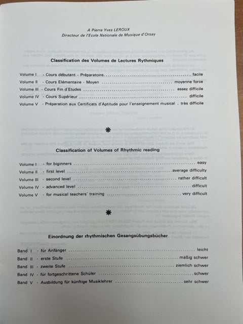 Robert Soubeyran Lectures rythmiques volume 2