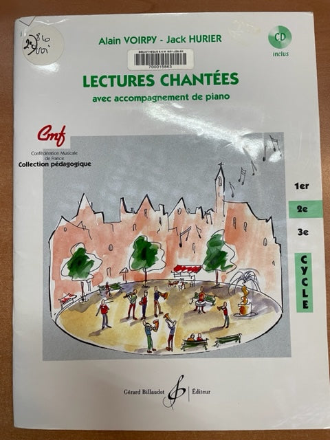 Alain Voirpy Lectures chantées avec accompagnement de piano 2e cycle (CD inclus)- 3000 partitions, livres et vinyles d'occasion  en vente sur notre site internet gastonmusicclub.fr Gaston Music Store