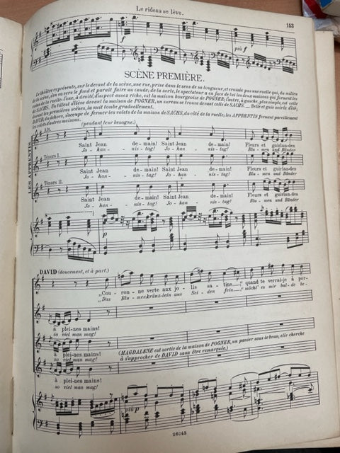 Richard Wagner Les maîtres chanteurs de Nürenberg réduction piano voix-3000 partitions, livres et vinyles d'occasion  en vente sur notre site internet gastonmusicclub.fr Gaston Music Store