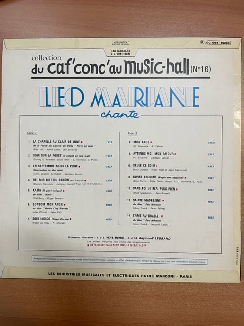 Vinyle Leo Marjane chante