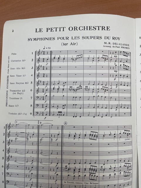 Delalande Symphonie pour les soupers du roi conducteur-3000 partitions, livres et vinyles d'occasion en vente sur notre site internet gastonmusicclub.fr Gaston Music Store