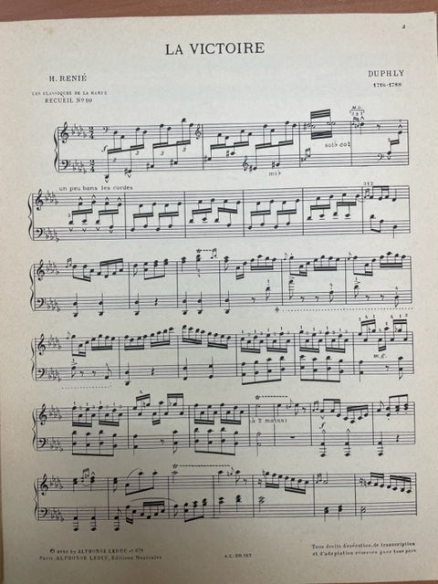 Les classiques de la harpe recueil n°10