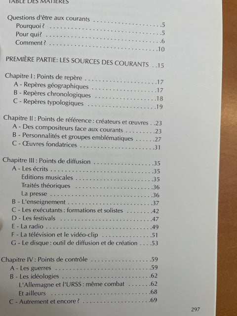 Jean-Yves Bras Les courants musicaux du XXe siècle-3000 partitions, livres et vinyles d'occasion en vente sur notre site internet gastonmusicclub.fr Gaston Music Store
