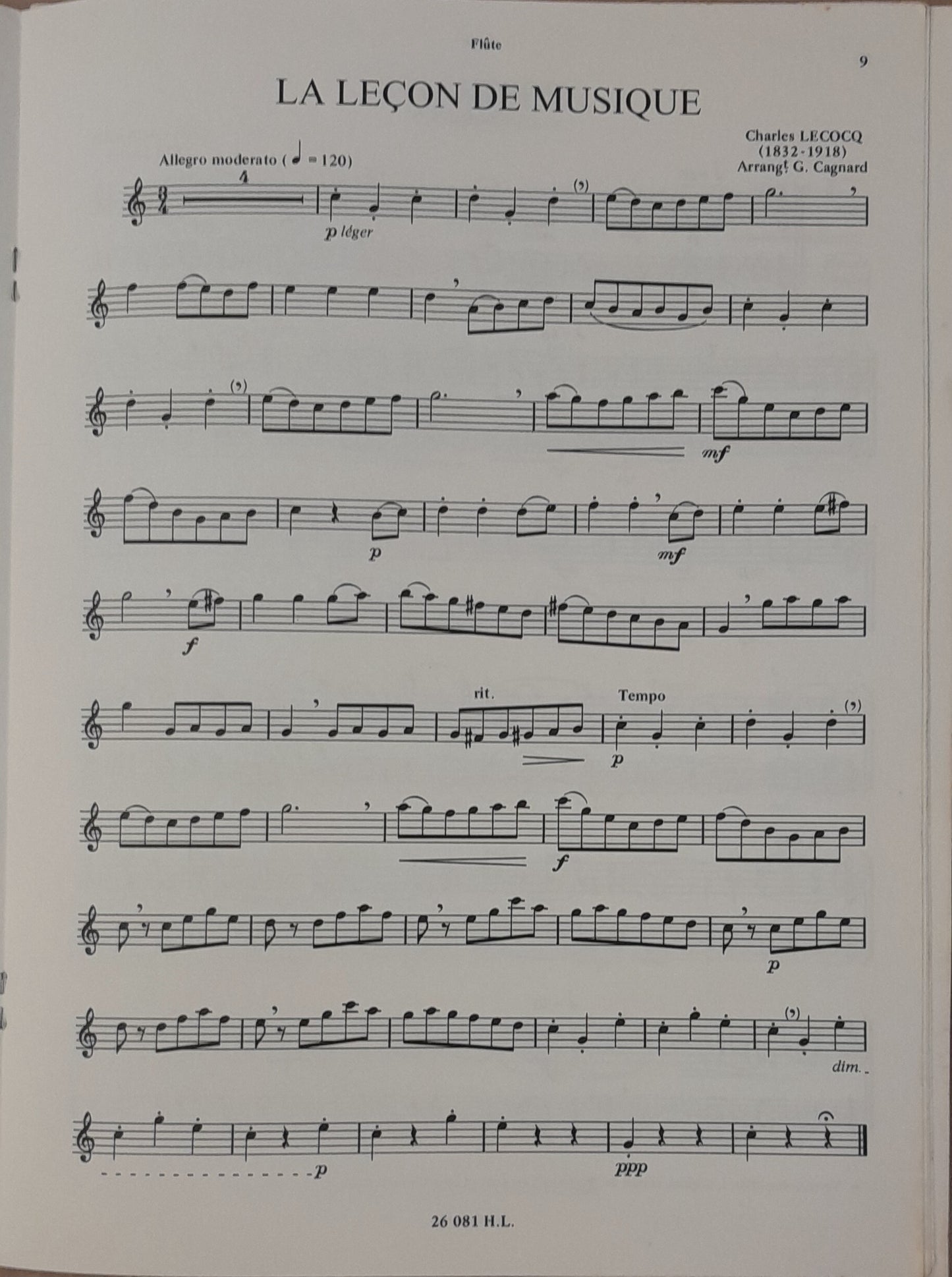 Les plaisirs de la flûte volume 1 - Urbain Luc partition pour flute et piano