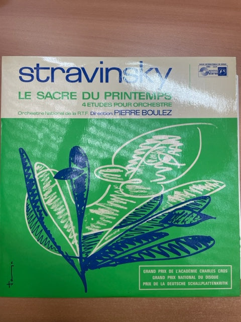 Vinyle Igor Stravinsky Le Sacre du Printemps - 4 études pour orchestre Pierre Boulez
