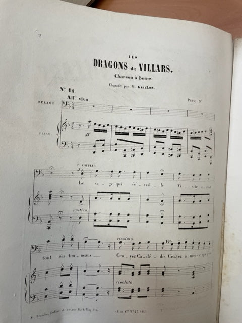 Maillart Les dragons de Villars, opéra-comique en 3 actes réduction piano voix - 3000 partitions, livres et vinyles d'occasion en vente sur notre site internet gastonmusicclub.fr Gaston Music Store