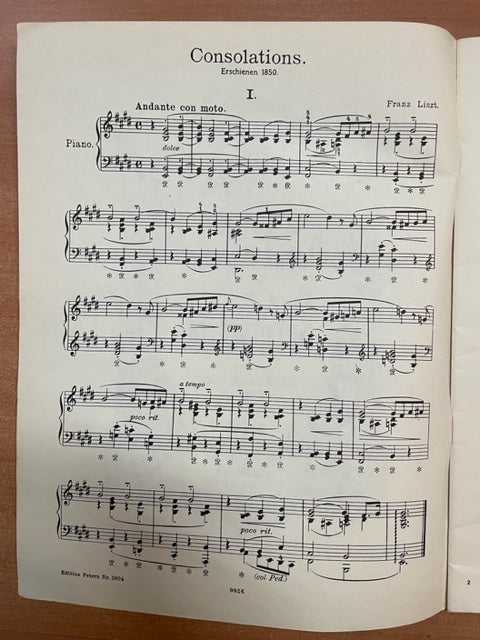 Franz Liszt Consolations und Liebesträume partition piano- 3000 partitions, livres et vinyles d'occasion en vente sur notre site internet gastonmusicclub.fr Gaston Music Store