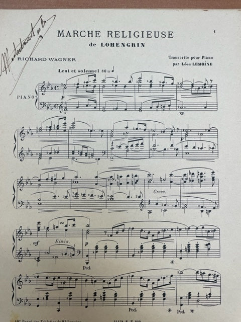 Richard Wagner Marche religieuse extraite de Lohengrin partition piano
