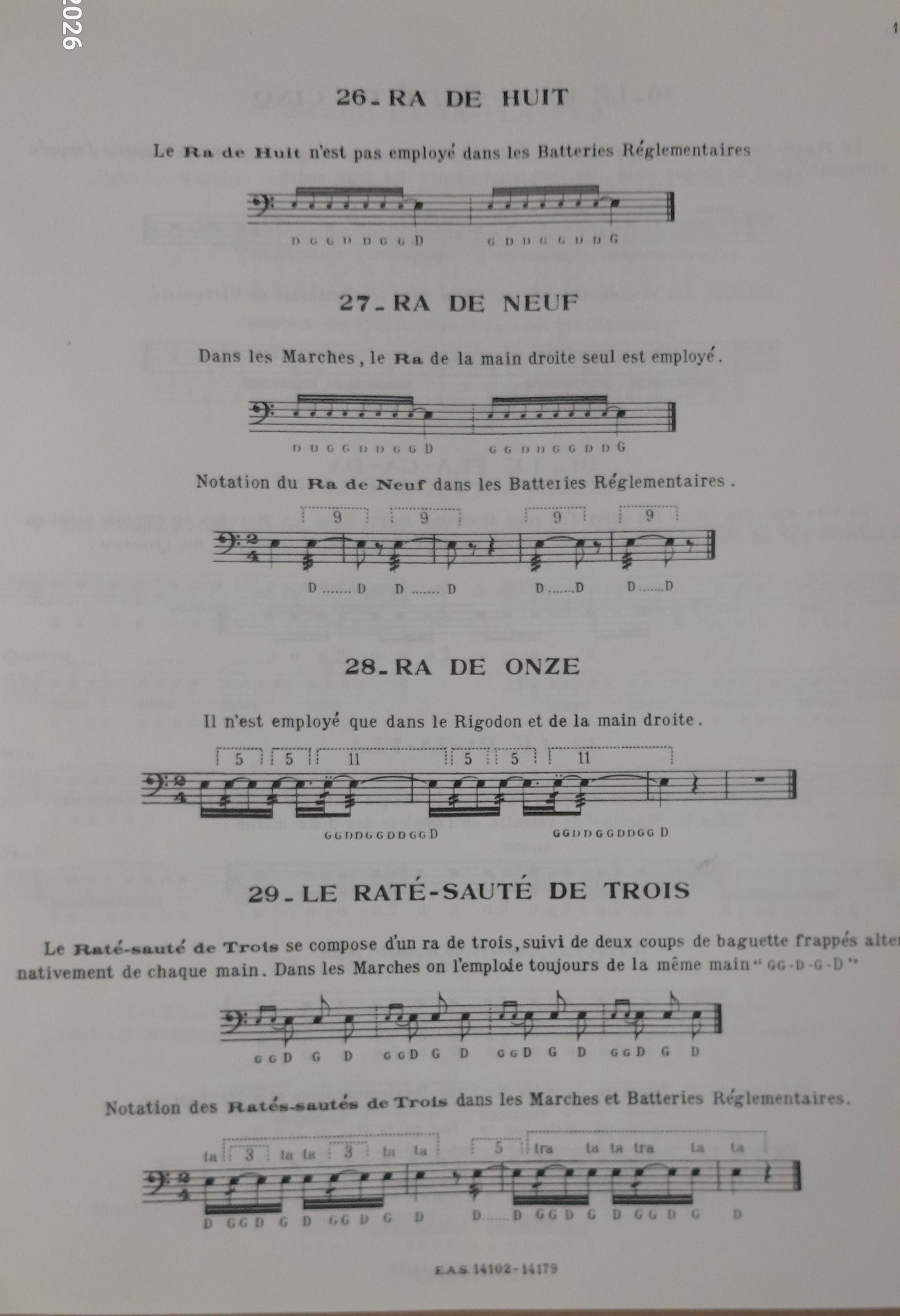 Méthode de tambour et caisse claire d'orchestre de Robert Tourte