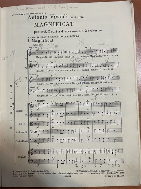 Antonio Vivaldi Magnificat RV 610a et 611 Réduction piano