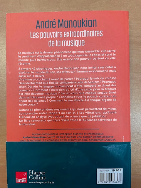 Les pouvoirs extraordinaires de la musique livre d'André Manoukian-3000 partitions, livres et vinyles d'occasion en vente sur notre site internet gastonmusicclub.fr Gaston Music Store
