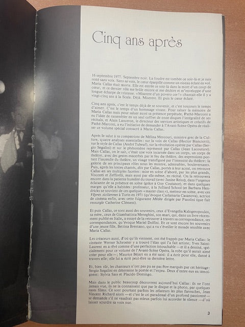 Revue Maria Callas ses récitals de 1954-1969 éditions Avant Scène-3000 partitions, livres et vinyles d'occasion en vente sur notre site internet gastonmusicclub.fr Gaston Music Store