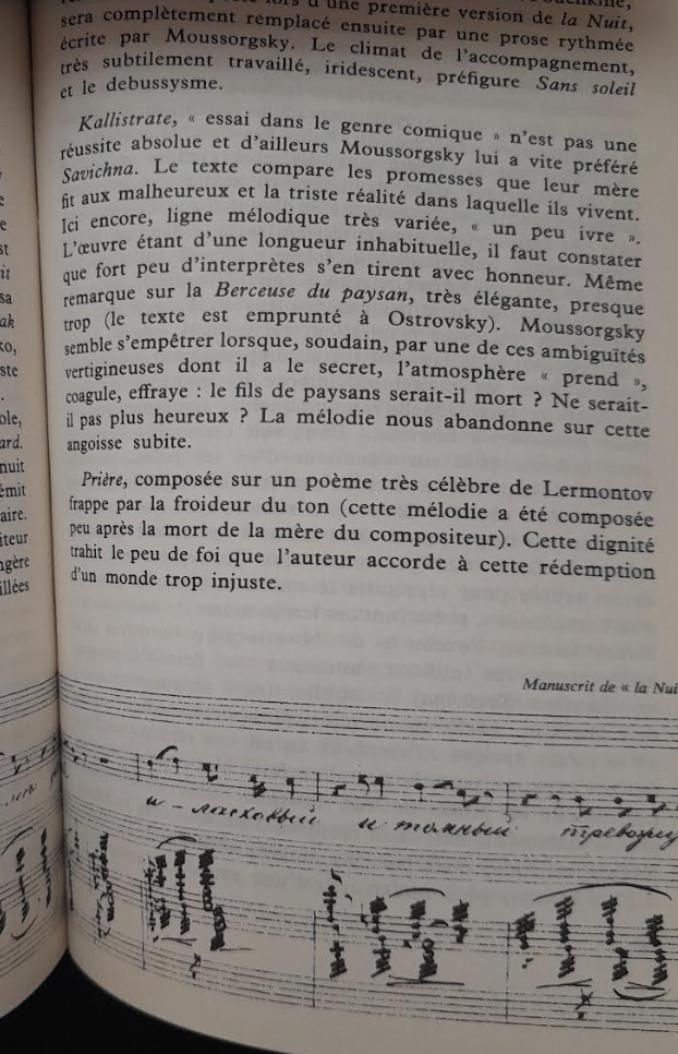 Moussorgsky collection "Solfèges" n° 21 Livre de Marcel Marnat