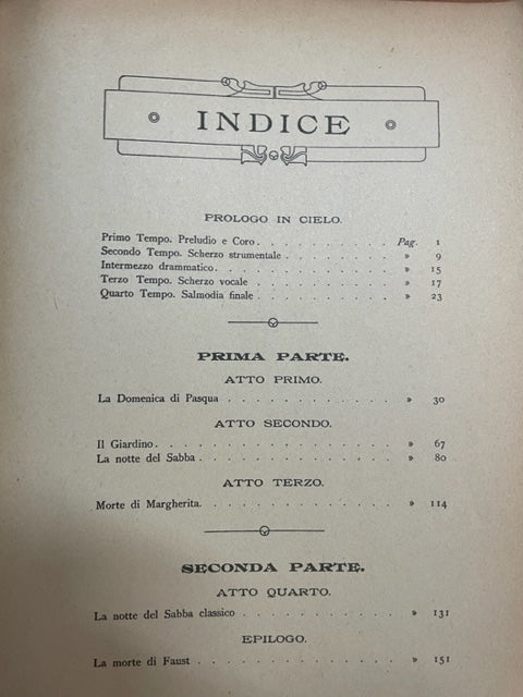 Arrigo Boito Mefistofele partition pour piano solo