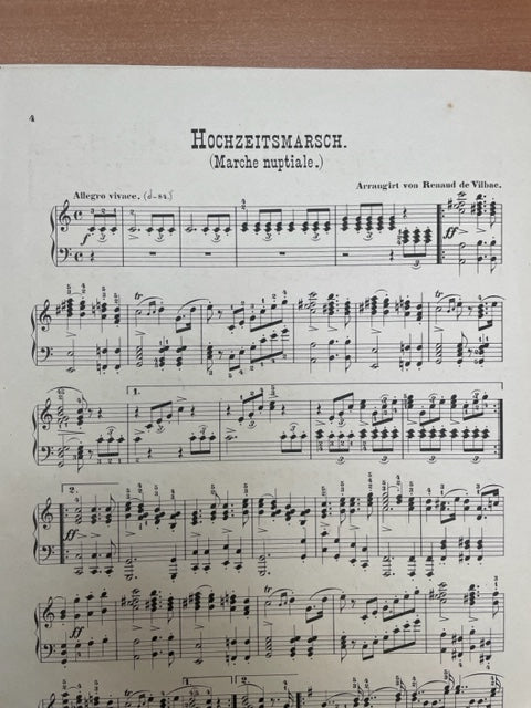Mendelssohn Hochzeitsmarsch (Marche nuptiale) partition piano