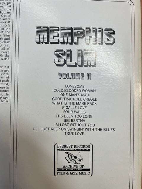 Vinyle Memphis Slim Memphis Slim 2-3000 partitions, livres et vinyles d'occasion en vente sur notre site internet gastonmusicclub.fr Gaston Music Store