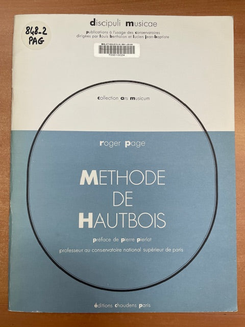 Roger Page Méthode de hautbois-3000 partitions, livres et vinyles d'occasion en vente sur notre site internet gastonmusicclub.fr Gaston Music Store