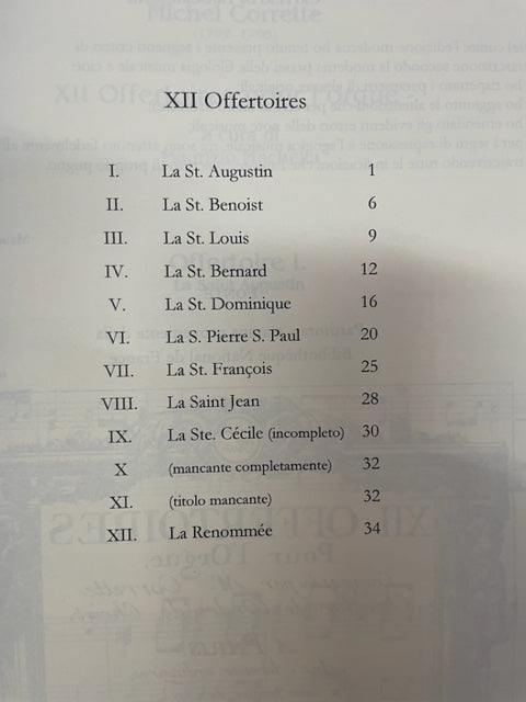 Michel Corrette XII offertoires pour orgue- 3000 partitions, livres et vinyles d'occasion en vente sur notre site internet gastonmusicclub.fr Gaston Music Store