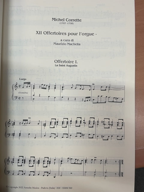 Michel Corrette XII offertoires pour orgue- 3000 partitions, livres et vinyles d'occasion en vente sur notre site internet gastonmusicclub.fr Gaston Music Store