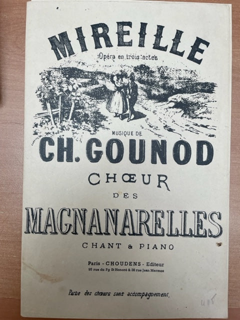 Charles Gounod Choeur des Magnanarelles partition pour Choeur et piano-3000 partitions, livres et vinyles d'occasion en vente sur notre site internet gastonmusicclub.fr Gaston Music Store