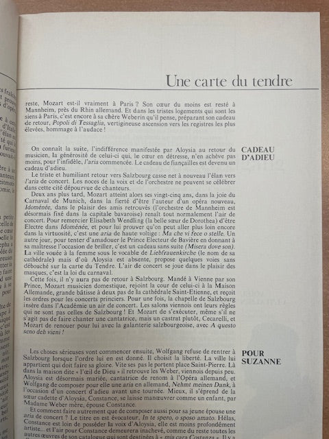 Revue Mozart les airs de concert aux éditions Avant Scène-3000 partitions, livres et vinyles d'occasion en vente sur notre site internet gastonmusicclub.fr Gaston Music Store