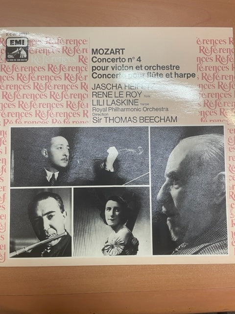 Vinyle Mozart Concerto n° 4 pour violon et orchestre et Concerto pour flûte et harpe