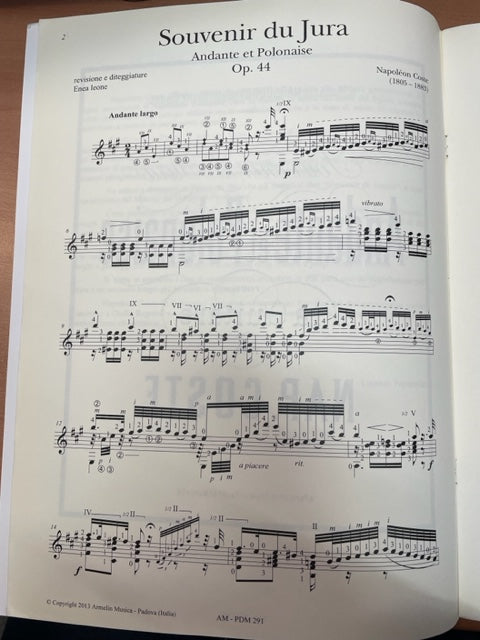 Napoleon Coste Souvenir du jura Andante et polonaise pour guitare opus 44 - 3000 partitions, livres et vinyles d'occasion en vente sur notre site internet gastonmusicclub.fr Gaston Music Store