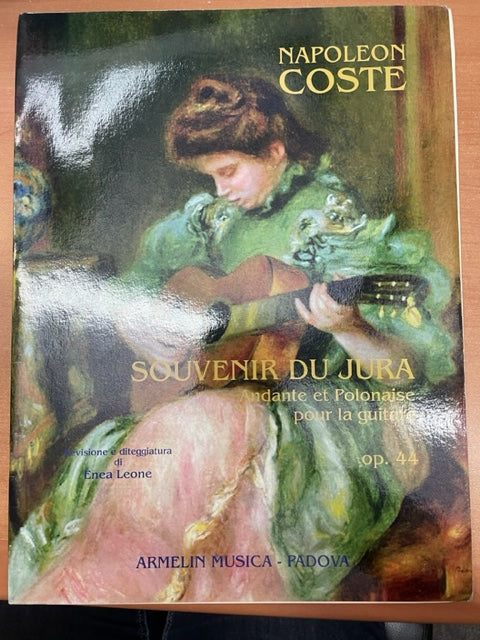 Napoleon Coste Souvenir du jura Andante et polonaise pour guitare opus 44 - 3000 partitions, livres et vinyles d'occasion en vente sur notre site internet gastonmusicclub.fr Gaston Music Store