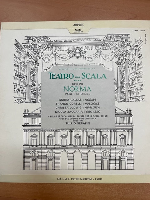 Vinyle Bellini Norma pages choisies de l'opéra direction Tulio Serafin - 3000 partitions, livres et vinyles d'occasion en vente sur notre site internet gastonmusicclub.fr Gaston Music Store