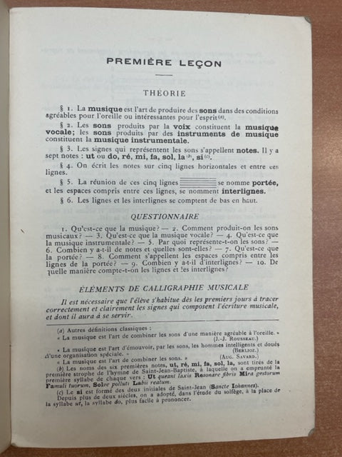 Notions scolaires de musique, 1ere année, livre de l'élève Livre de Albert Lavignac
