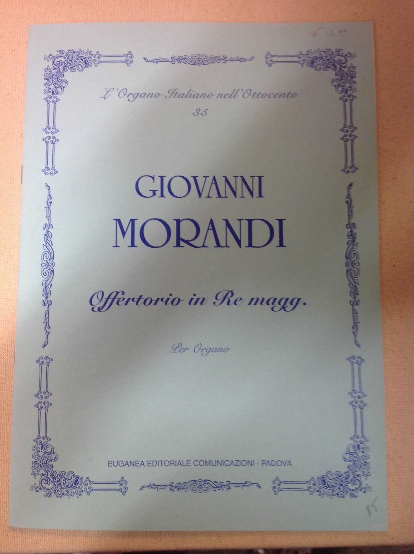 Giovanni Morandini Partition pour orgue Offertorio en ré majeur