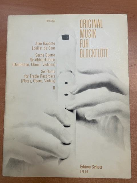 Jean-Baptiste Loeillet Six duets for Treble recorders volume 2- 3000 partitions, livres et vinyles d'occasion en vente sur notre site internet gastonmusicclub.fr Gaston Music Store