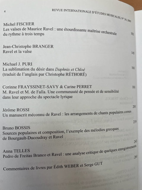 Revue Ostinato Rigore n°24 : Maurice Ravel-3000 partitions, livres et vinyles d'occasion en vente sur notre site internet gastonmusicclub.fr Gaston Music Store