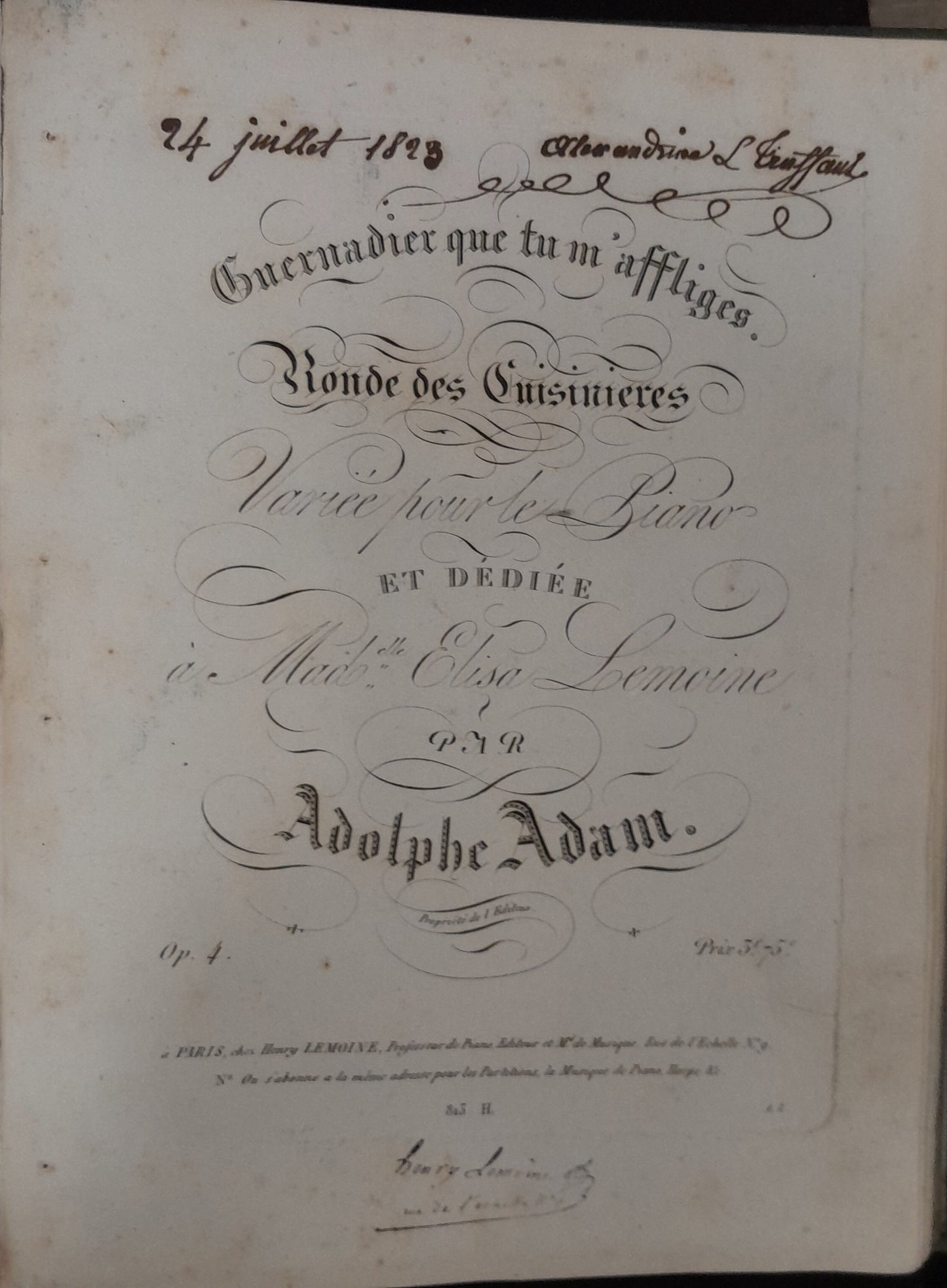 Ouverture du Barbier de Séville arrangé à 4 mains - Ronde des Cuisinières - Rondoletto